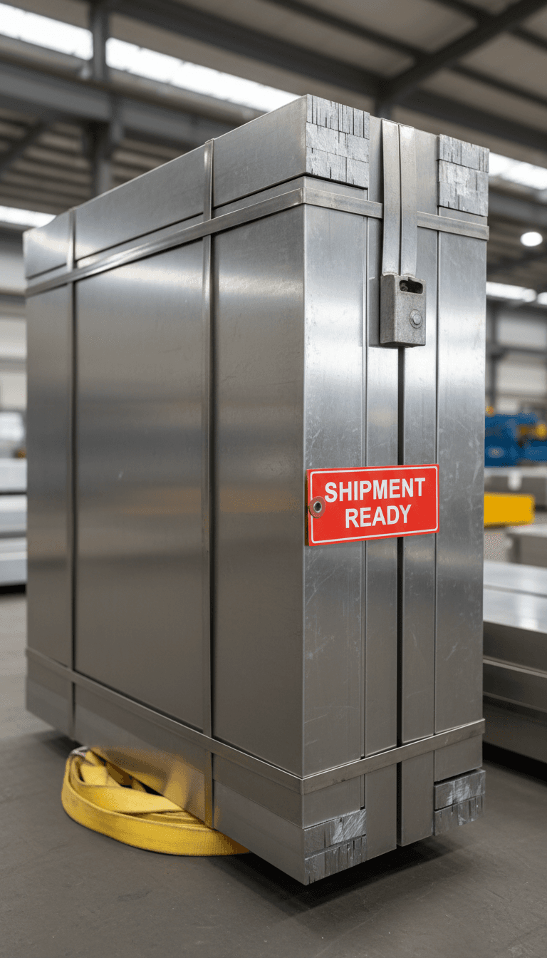 Stainless steel materials prepared for shipment