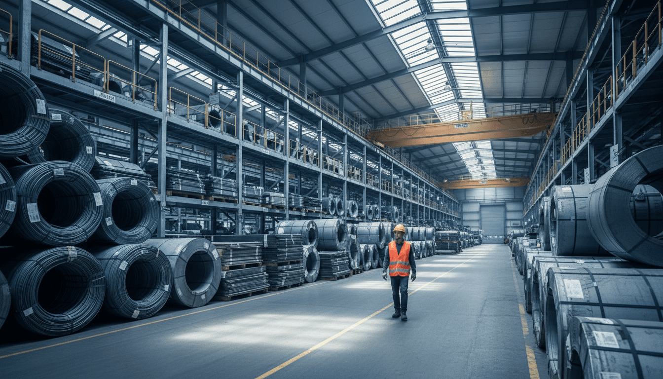 Stainless steel cargo prepared for transport